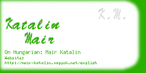 katalin mair business card